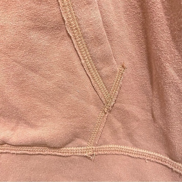 Abercrombie &Fitch boyfriend colorblock hoodie brown pink women’s small - Picture 3 of 5